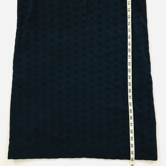 J. Crew Navy Blue Floral Eyelet Shift - 6 - Picture 5 of 6